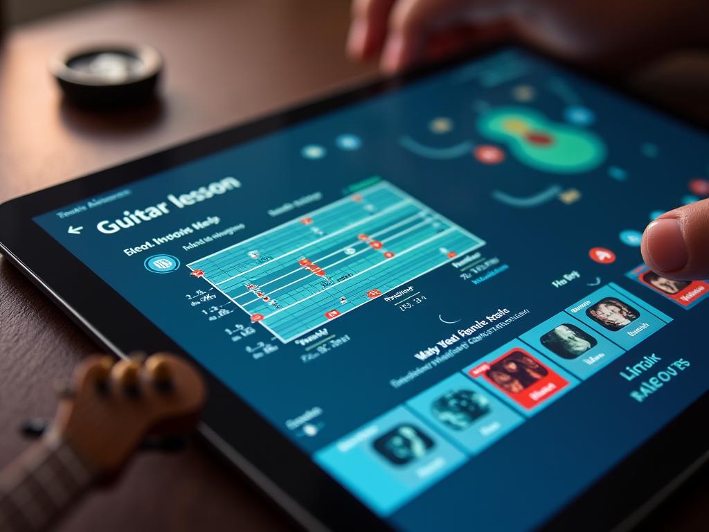 Interactive online guitar lessons